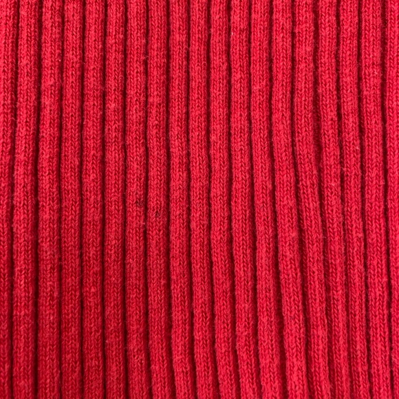 Red Ribbed Turtleneck - Picture 4 of 10